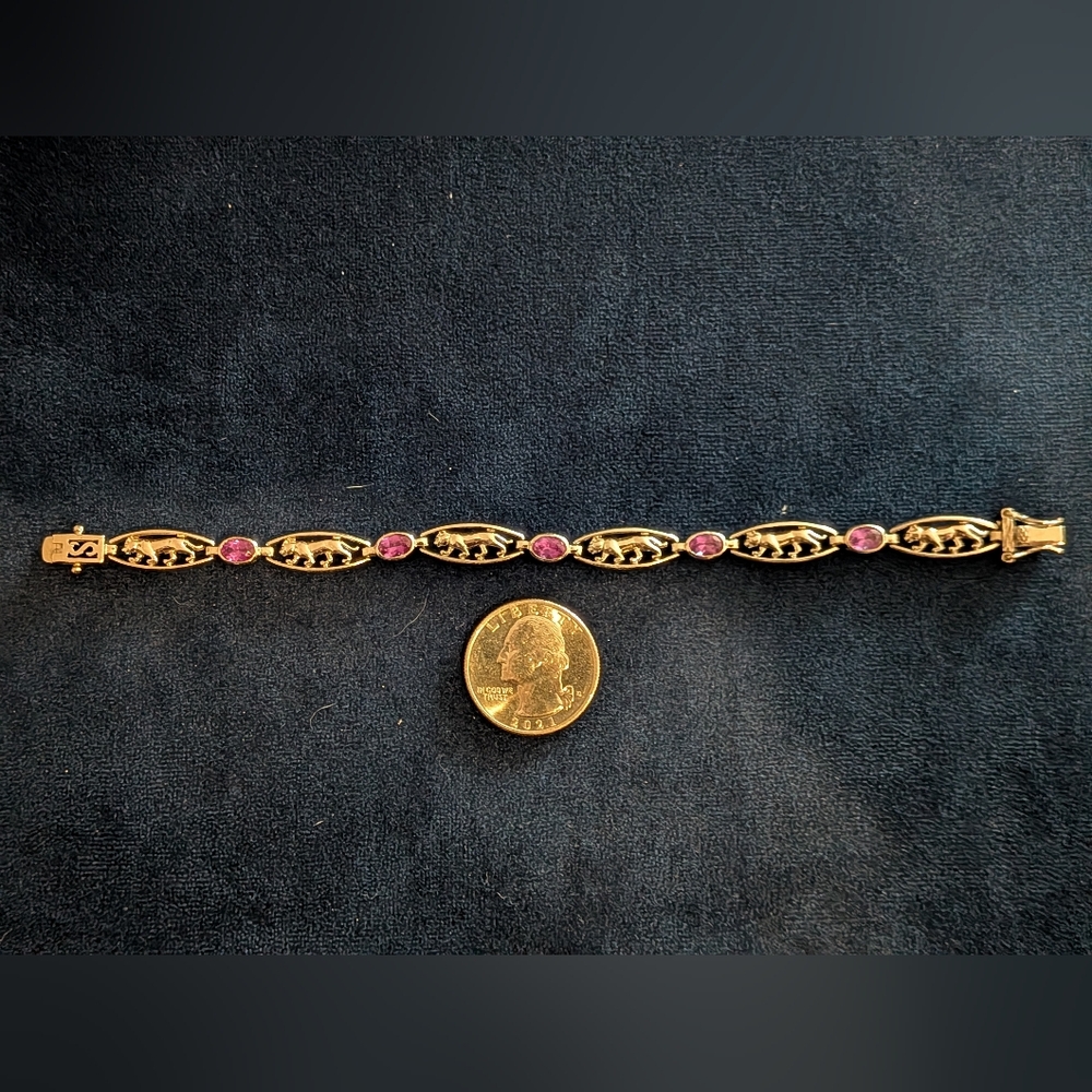 Elegant Sterling Silver Panther Bracelet